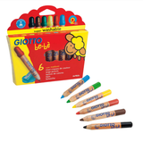  Hộp bút sáp 6 màu cho trẻ nhỏ nhập khẩu Ý GIOTTO Be-bè Thân to 466400 