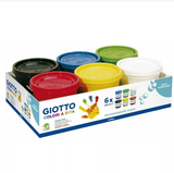  Bộ Màu nước tay nhập khẩu Italy GIOTTO Colori A Dita 600ml Hộp 6 màu 534100 