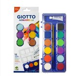  Khay Màu nước nhập khẩu Italy GIOTTO Acquerelli Hộp 12 màu 535200 