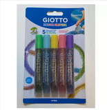  Bút gel nhũ nhập khẩu Italy GIOTTO Confettis Glitter Vỉ 5 chiếc 545400 