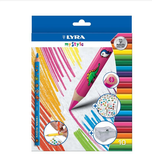  Hộp chì 10 màu Kèm miếng dán sticker nhiều màu và gọt chì LYRA My Style nhập khẩu Đức 3751100 