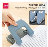  Máy đục lỗ 20 tờ Deli 0102 thiết kế nhỏ gọn tiện dụng cho văn phòng 