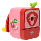  Gọt chì quay tay Deli 0671 hình hoa quả vuông dễ thương có khay đựng rác riêng 