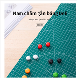  Vỉ Nam Châm Gắn Bảng Từ Đa Năng Deli 7823 - Đường Kính 15mm, Vỉ 12 Cái 