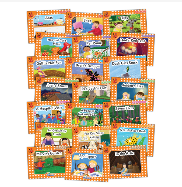 Sách Jolly Phonics Readers, Complete Set, Orange Level (pack of 21) JL816 ISBN 9781844145812 hàng chính hãng