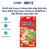  Bộ đồ chơi trang trí thông minh nhập khẩu Hàn Quốc AMOS Glass Deco GoodLuck SD10P6-GL - Chủ đề Chúc mừng Năm mới 