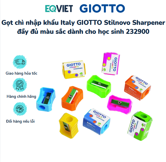 Gọt chì nhập khẩu Italy GIOTTO Stilnovo Sharpener đầy đủ màu sắc dành cho học sinh 232900