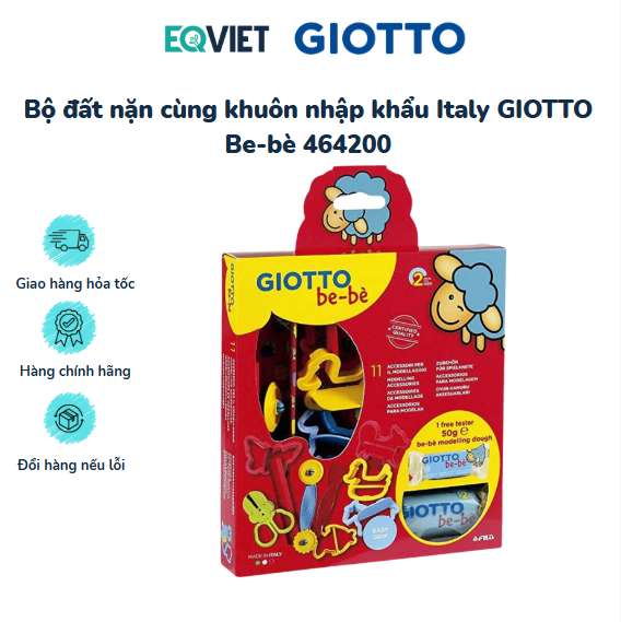 Bộ đất nặn cùng khuôn nhập khẩu Italy GIOTTO Be-bè 464200