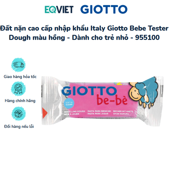 Đất nặn cao cấp nhập khẩu Italy Giotto Bebe Tester Dough màu hồng - Dành cho trẻ nhỏ - 955100