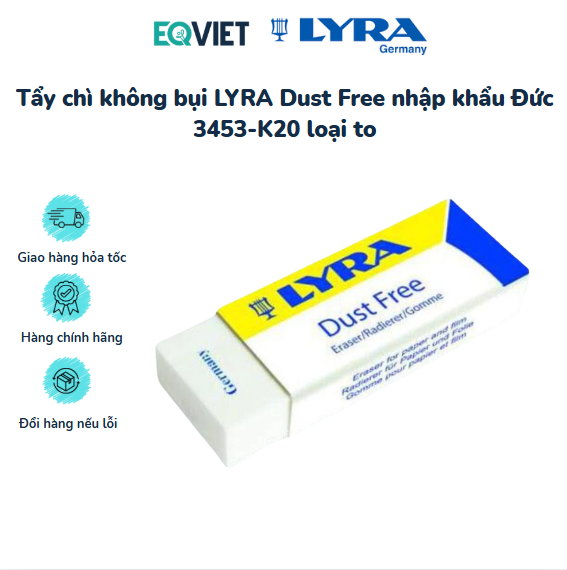 Tẩy chì không bụi LYRA Dust Free nhập khẩu Đức 3453-K20 loại to