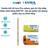  Combo bút chì Lyra Pro-nature, gọt chì, tẩy nhập khẩu chính hãng GIOTTO - Bộ sản phẩm văn phòng phẩm, học cụ chính hãng 