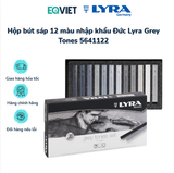  Hộp bút sáp 12 màu nhập khẩu Đức Lyra Grey Tones 5641122 