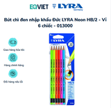  Bút chì đen nhập khẩu Đức LYRA Neon HB/2 - Vỉ 6 chiếc - 013000 