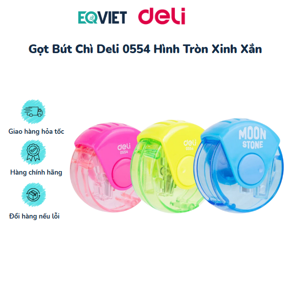 Gọt Bút Chì Deli 0554 Hình Tròn Xinh Xắn