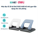  Máy đục lỗ 20 tờ Deli 0102 thiết kế nhỏ gọn tiện dụng cho văn phòng 