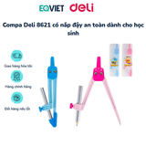  Compa Deli 8621 có nắp đậy an toàn dành cho học sinh 