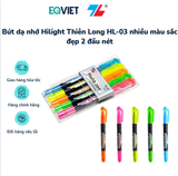  Bút dạ nhớ Hilight Thiên Long HL-03 nhiều màu sắc đẹp 2 đầu nét 