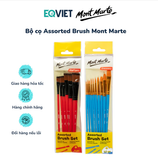  Bộ cọ mới Assorted Brush Set Mont Marte Set 6/10 Cọ BMHS0064/BMHS0065 Hàng Chính Hãng 