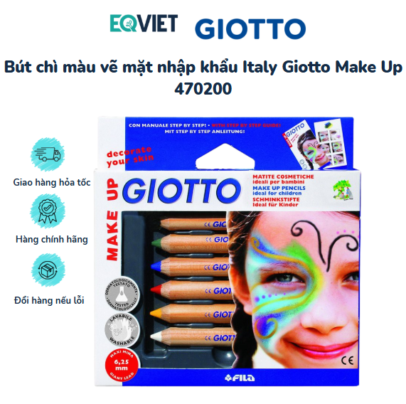 Bút chì màu vẽ mặt nhập khẩu Italy Giotto Make Up 470200