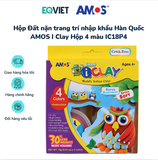  Hộp Đất nặn trang trí nhập khẩu Hàn Quốc AMOS I Clay Hộp 4 màu IC18P4 