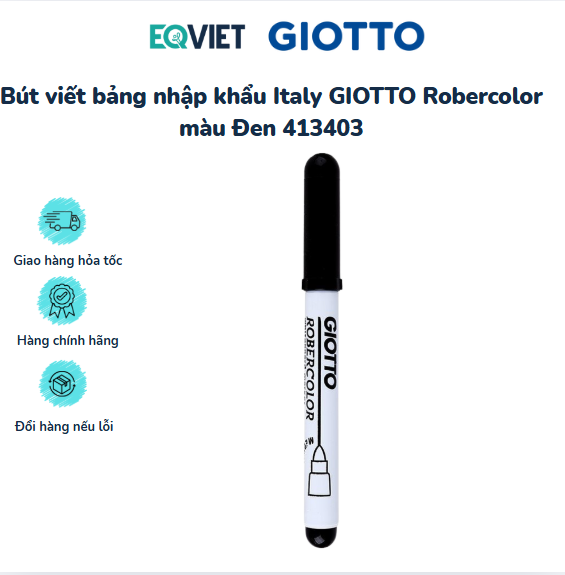 Bút viết bảng nhập khẩu Italy GIOTTO Robercolor màu Đen 413403