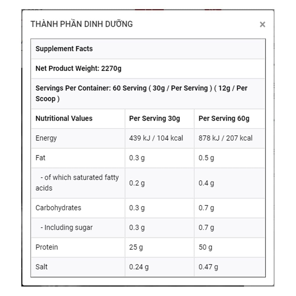 OstroVit 100% Whey Protein Isolate 2.27KG (76 Servings)