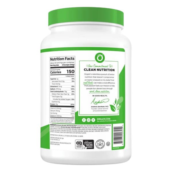Bột Protein Hữu Cơ Orgain Organic Protein 920G (20 servings)