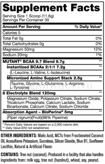 Mutant BCAA 9.7 348G (30 Servings)