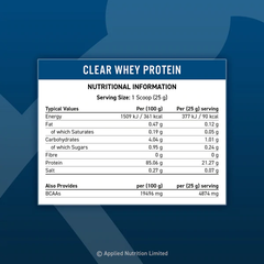 Applied Nutrition Clear Whey Protein 875G tách sữa
