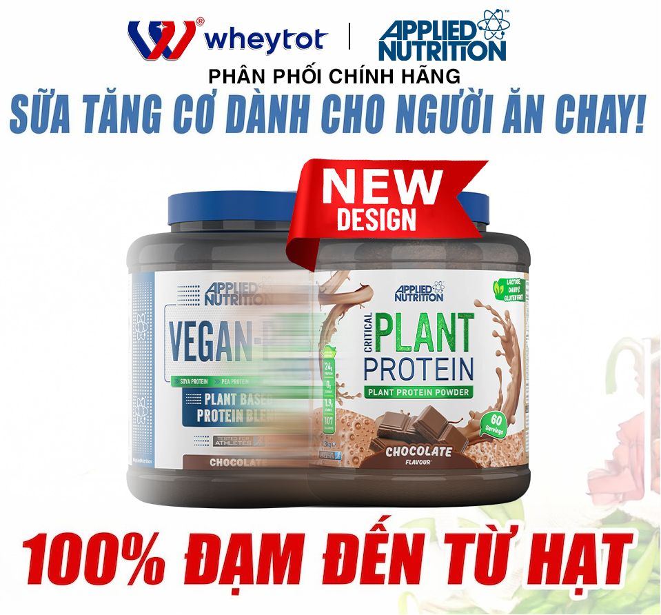 Applied Nutrition Critical Plant - Đạm Thực Vật 1.8kg 60 Lần Dùng