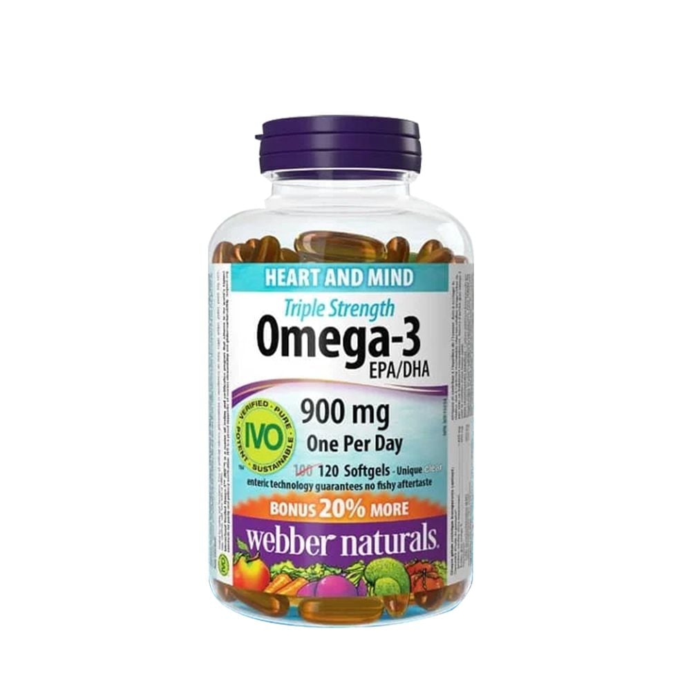 Webber Naturals Triple Strength Omega 3 900mg 120 Viên