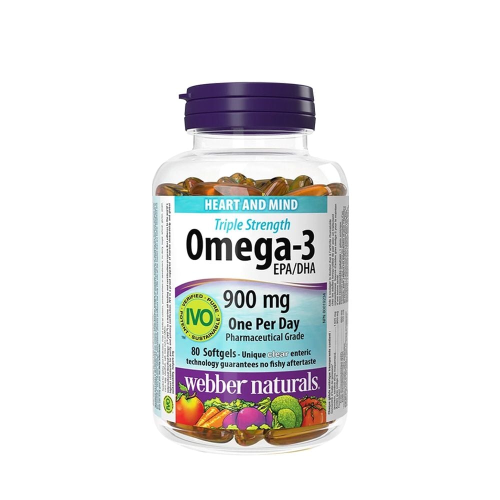Webber Naturals Triple Strength Omega 3 900mg 80 Viên