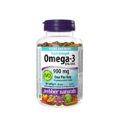 Dầu Cá Webber Naturals Triple Strength Omega 3 900mg 80 Viên