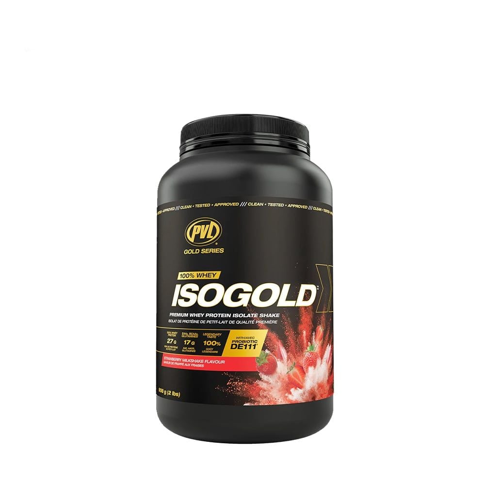 Sữa tăng cơ bắp PVL Iso Gold - Premium Whey Protein, chứa lợi khuẩn Probiotic 2lbs