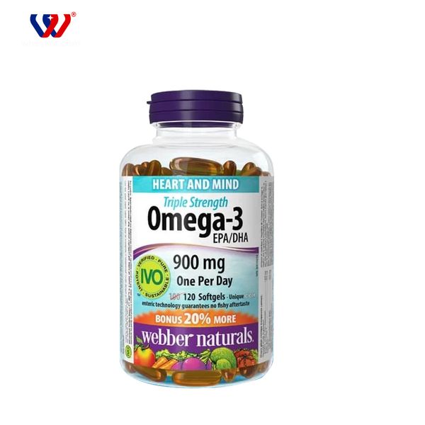 Dầu Cá Webber Naturals Triple Strength Omega 3 900mg 120 Viên