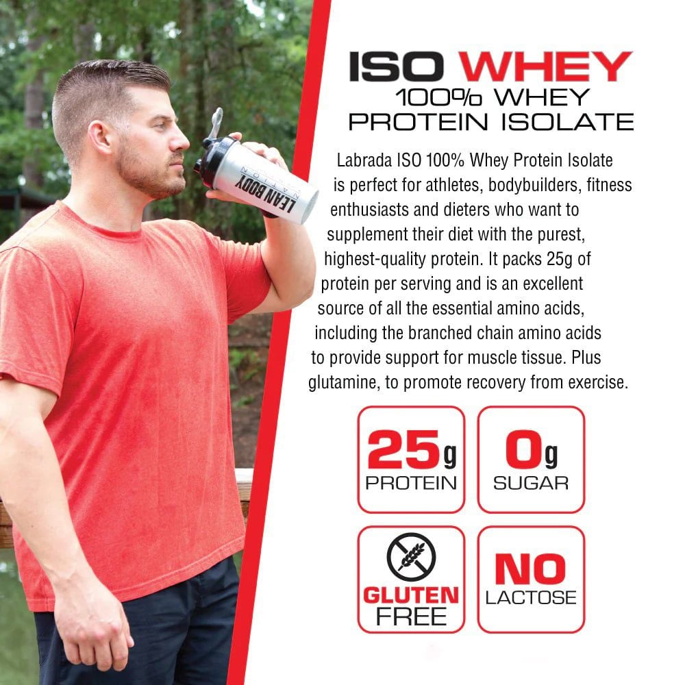 Labrada Iso Whey 5Lbs - 100% Whey Protein Isolate (2.3Kg | 71 Servings)