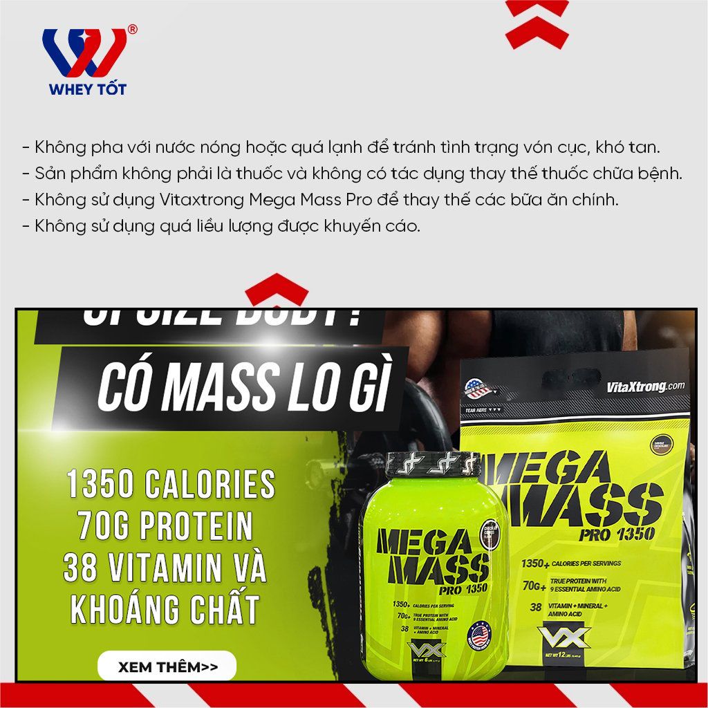 VitaXtrong Mega Mass Pro 12lbs (5.4Kg | 15 Servings)