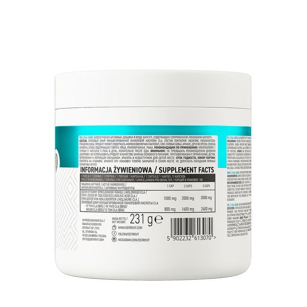 OstroVit CLA 1000mg | Hỗ trợ chuyển hóa chất béo