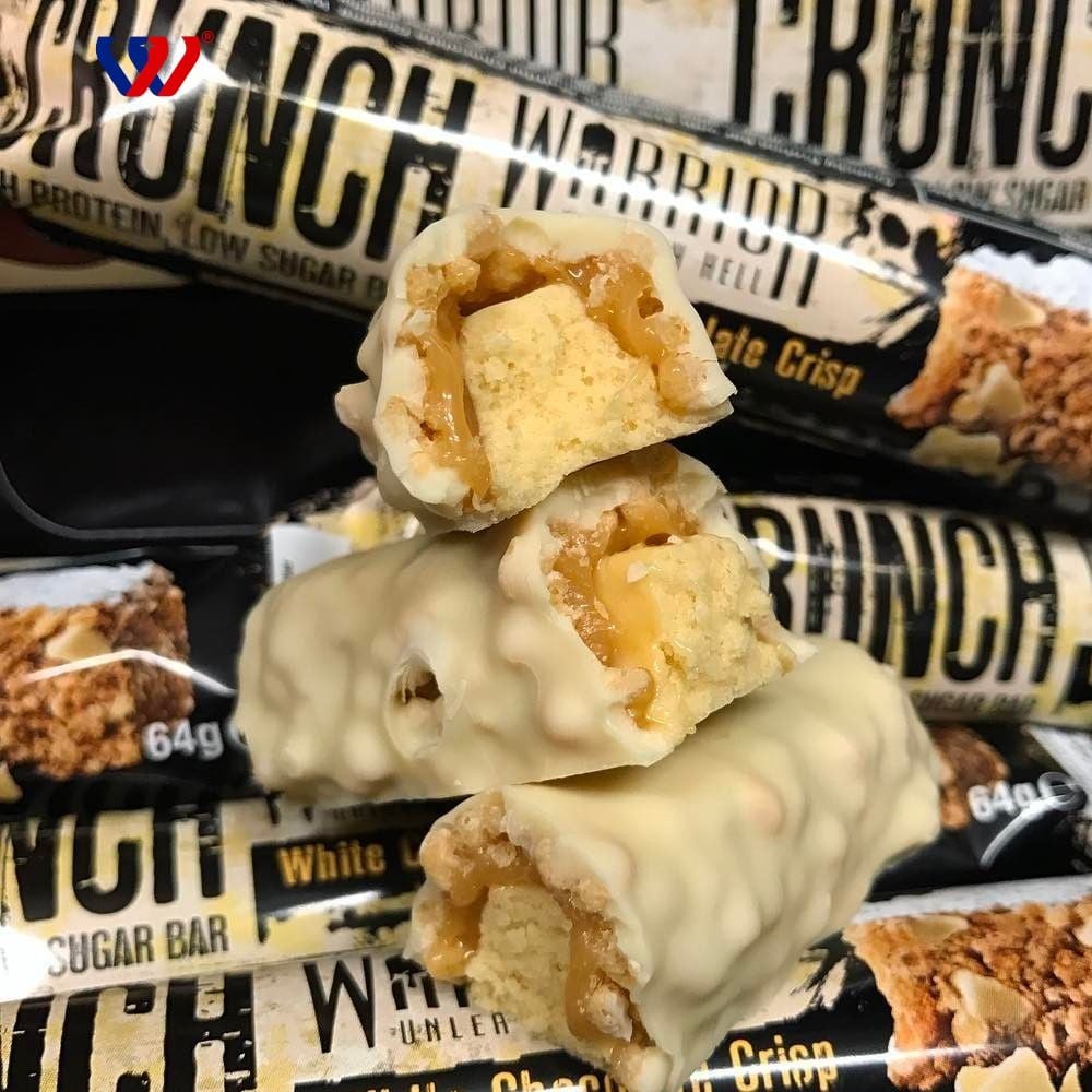 Bánh Protein Bar Warrior Crunch High Protein, Low Sugar Bar 1 Hộp 12 Thanh