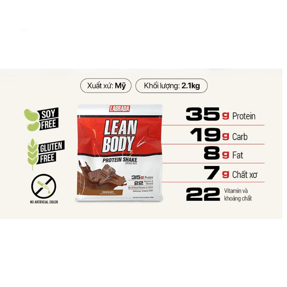 Labrada Lean Body Protein Shake Drink Mix 4.63lbs (2.1kg)
