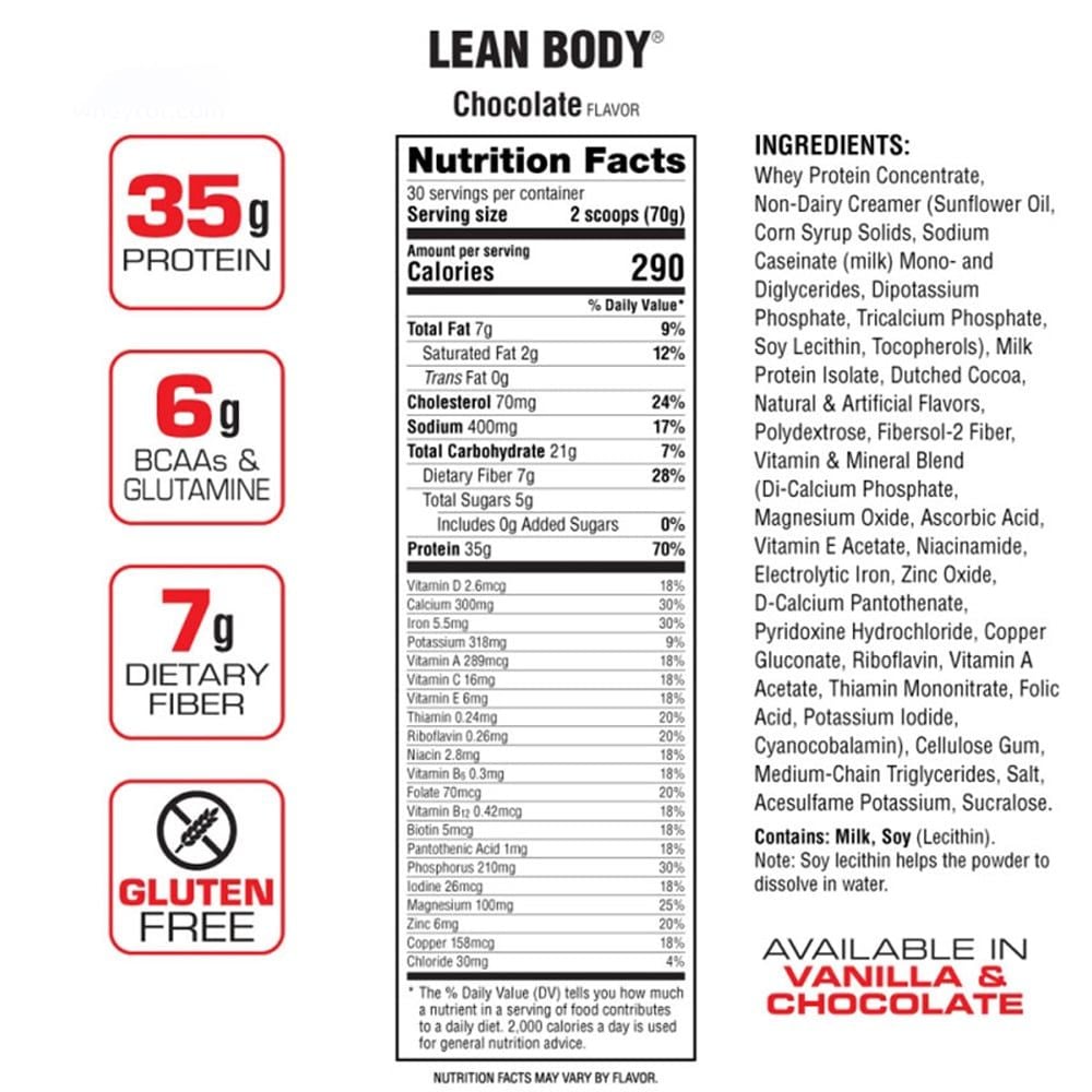 Labrada Lean Body Protein Shake Drink Mix 4.63lbs (2.1kg)