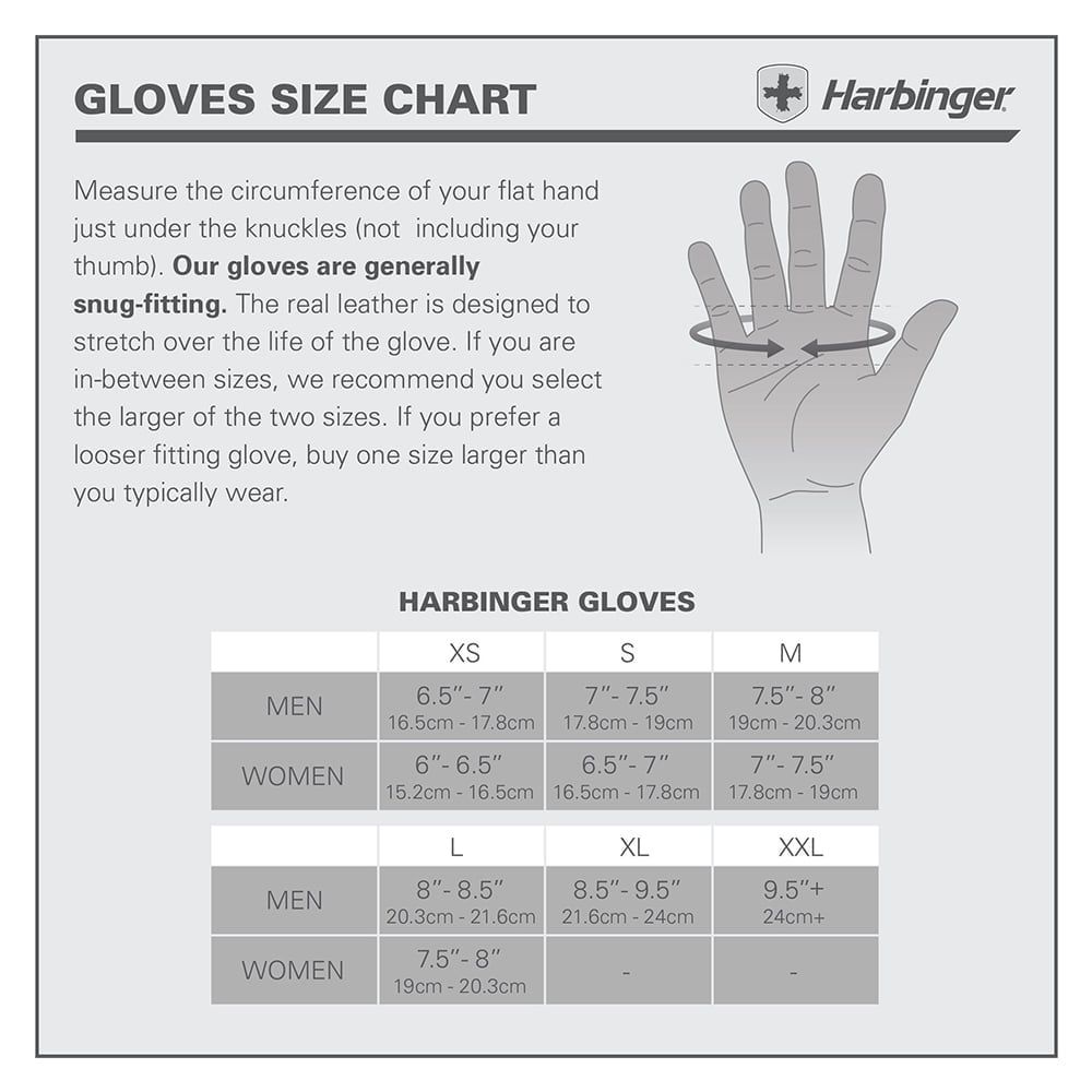 Harbinger Găng Tay Gloves Power StretchBack Style 155