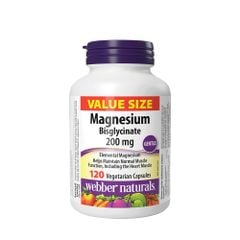 Webber Naturals Magnesium Bisglycinate 200mg, 120 Viên