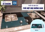  Bếp gas âm 2 vùng nấu Malloca AS 9402BG/ Màu đen + Xanh 