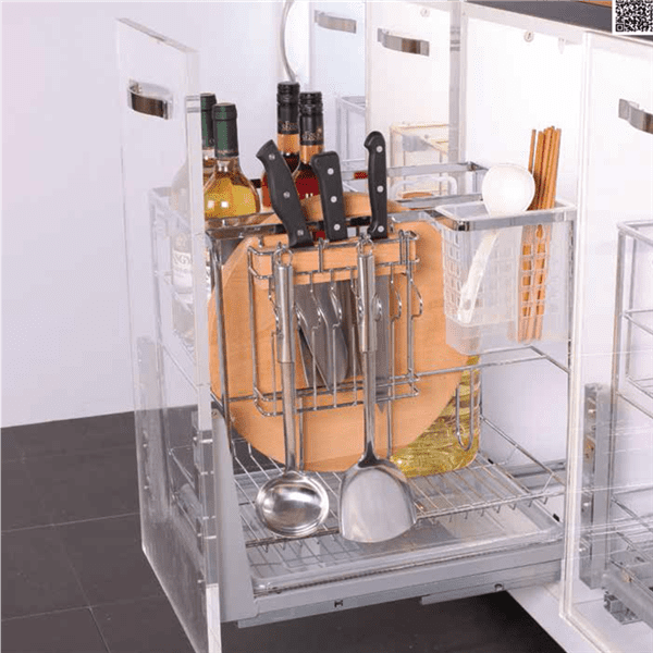  Kệ Dao Thớt Inox Mờ Nan Dẹt Eurogold EP30 