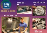  Bếp gas âm 2 vùng nấu Malloca AS 9402BG/ Màu đen + Xanh 