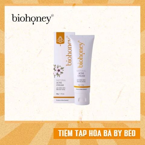 Kem Mụn Giảm Thâm Mật Ong Manuka MG300+ BioHoney Natural Acne Cream 50g
