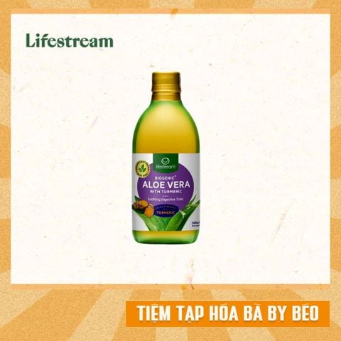 Nước Ép Hỗ Trợ Tiêu Hóa Lifestream Biogenic Aloe Vera with Turmeric 500ml