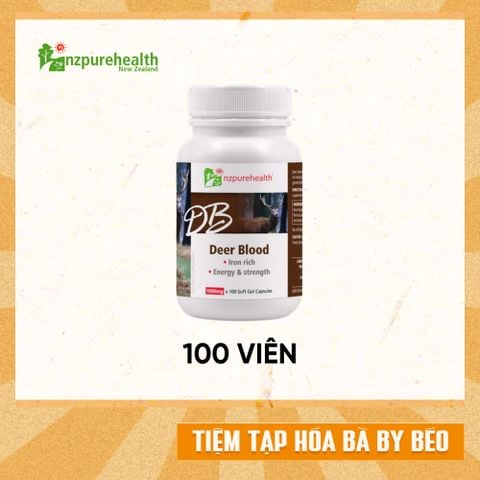 Viên Máu Hươu Bù Máu Bổ Sung Sắt Tự Nhiên NzPureHealth Deer Blood