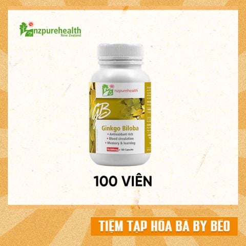 Viên Ginkgo Biloba 10.000mg Bổ Não, Tăng Tuần Hoàn, Hỗ Trợ Ngủ Ngon NZPureHealth